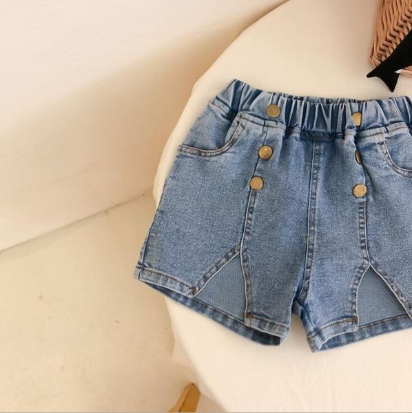 

style girls boys denim shorts summer cotton fashion kids 2-7 years ye548, Black