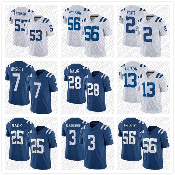 

2 carson wentz 28 jonathan taylor football jersey quenton nelson darius leonard peyton blankenship marlon mack 12 luck manning michael pittm, Black;red