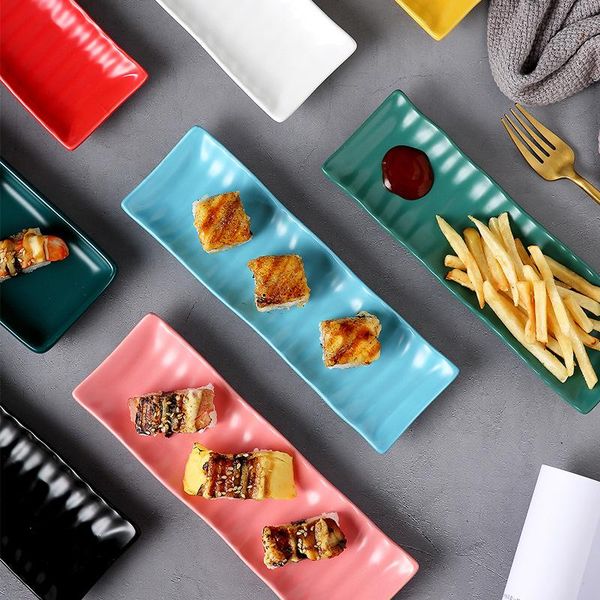 

dishes & plates rectangular sushi plate cake dim sum japanese type thorn body long