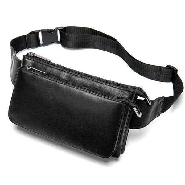 

leather waist packs belt bag phone bags travel pack male small