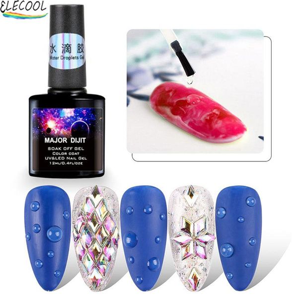 

nail gel elecool polish set water droplet all for manicure semi permanent vernis coat uv varnish art, Red;pink