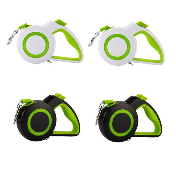 

dog collars & leashes pet retractable traction rope luminous flexible locking automatic uncoiling belt adjustable extending nylon dogs leash