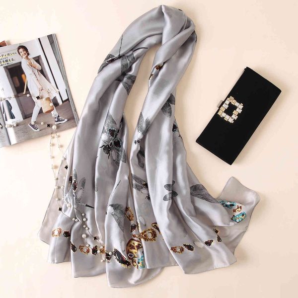 

hangzhou silk scarves for women's rural tourism, Blue;gray