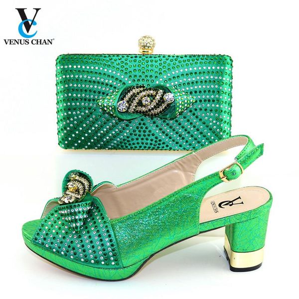 

dress shoes 2021 mature green african women and bags to match set wedding party bag sets for, Black