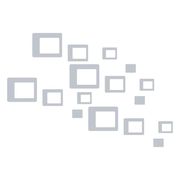 

wall stickers 3d mirror decal square mosaic room sticker home decorations modern silver 19#