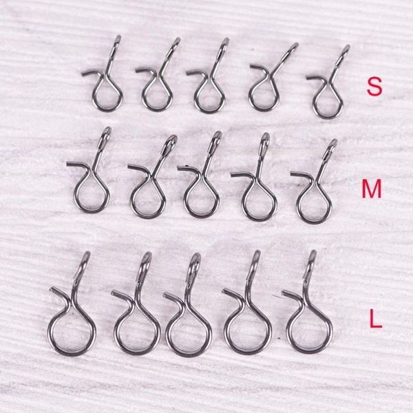 

20/30/50pcs s/m/l black color fishing snap quick change for hook & lures hooks