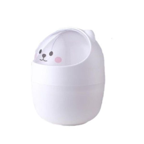

storage bags cartoon cute bear desksmall trash bin waste bedroom home can with lid mini garbage box organizer