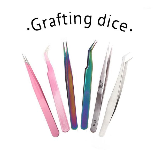 

eyelash extension straight tweezers and bent beauty makeup tools for lashes building matte eye lashes1