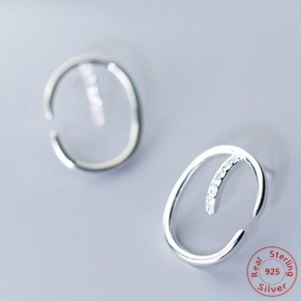 

stud hyperbole style 925 sterling silver micro pave zircon c letter earrings brand fashion jewelry for women brincos, Golden;silver