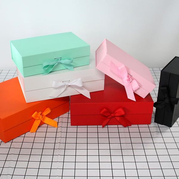 

gift wrap 3pc big size magnet thick fold storage pink candy box packaging clamshell boxes