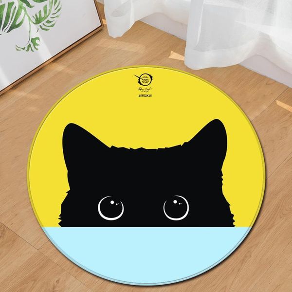 

carpets cartoon cat plane round carpet computer chair pad football basketball living room mat anti-slip children bedroom rugs