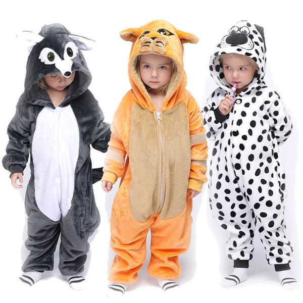 Einhorn Kigurumi Pyjamas für Kinder Baby Mädchen Pyjamas Jungen Nachtwäsche Tier Lion Deer Licorne Onesie Kids Kostüm Jumpsuit 210908