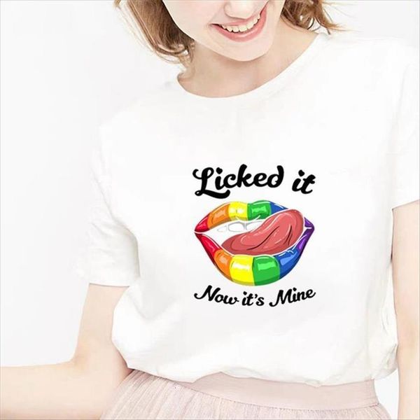 

red mouth lip kiss women t shirt summer printed tees white funny graphic tee femme vogue harajuku