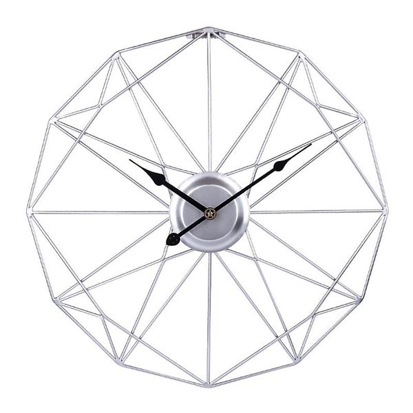 

wall clocks arrival 50cm retro style iron artisitc ornament silent clock for living room decor - silver/black/golden