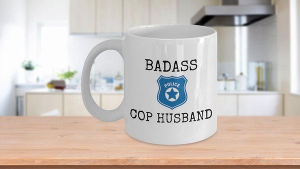 

mugs details about Â badass cop husband coffee mug cup idea