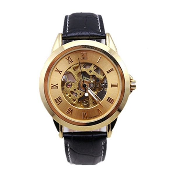

automatic manipulator leather tape men clock company, Slivery;brown