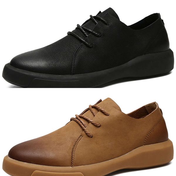 

shoes New large men's casual in summer of Casual 2019 with front lace up British style small leather shallow mouth and low help tooling WF1U 6SOB ZI31, Black