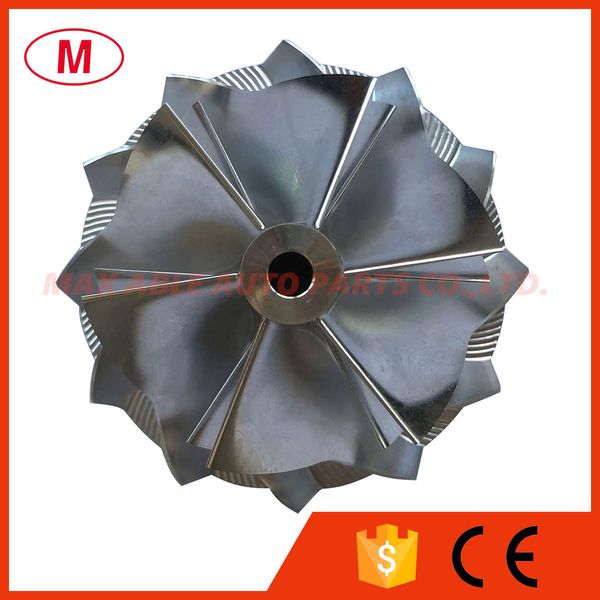 

gt15-25 49.62/61.98mm 6+6 blades forward direction turbo billet compressor wheel/aluminum 2618/milling wheel for turbocharger cartridge/chra
