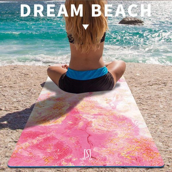 

double yoga mat 72"x31"x6mm large size breathable natural suede non-slip tpe fitness gymnastics dance pilates exercise mats