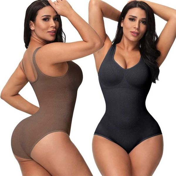 

body waist shaper women buttock slimming sheath flat belly tummy hip lifter abdomen reducing girdles shapewear jumpsuit 211220, Black;white