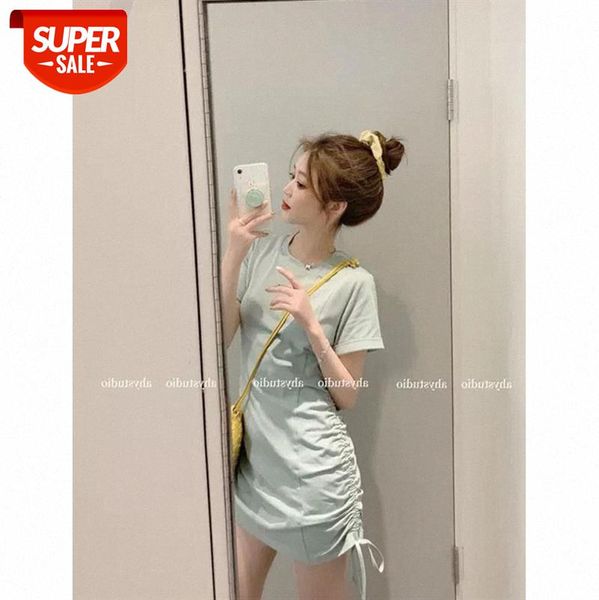 

net red temperament round neck a-line skirt [mint girl s-type lazy op skirt] female #k74y, White;black