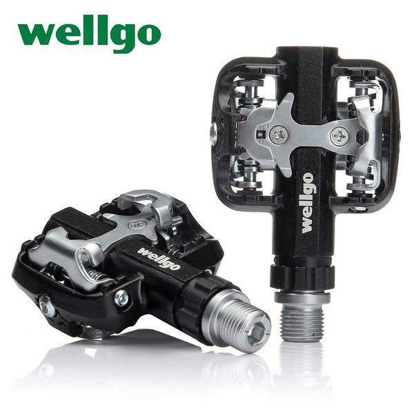 

bike pedals wellgo wm001 self-locking mtb clipless pedal ultralight bicycle mountain road folding cycling