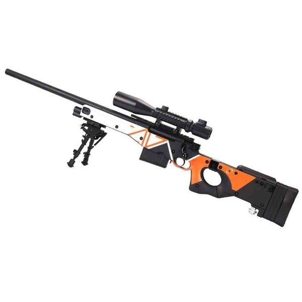

0111jieying awm shell throwing soft bullet toy shooter dynamic pull bolt simulation boy sniper gun eating chicken complete set
