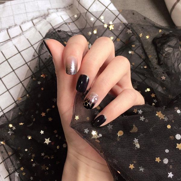 

nail art kits wearable manicure finished xingyue with diamond ins durable waterproof fake patch