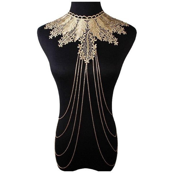 

pendant necklaces lace body jewelry chain necklace, Silver