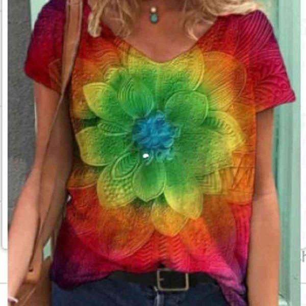 

women's t-shirt summer 2021. short sleeve with picture printing lszr, White