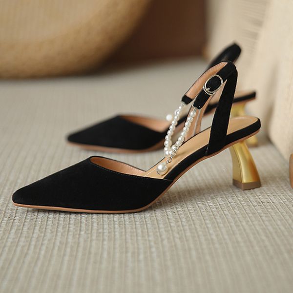 

dress shoes sandálias femininas elegantes, novas sandálias de festa alta qualida, estilo stiletto, cor sólida, com fivela uf0m, Black