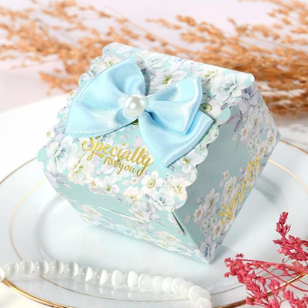 Confezione regalo 10 pezzi Bomboniera Sacchetti dolci Candy Dragee Battesimo Scatola Confezione Baby Shower Compleanno Cioccolato Wrapping # T20