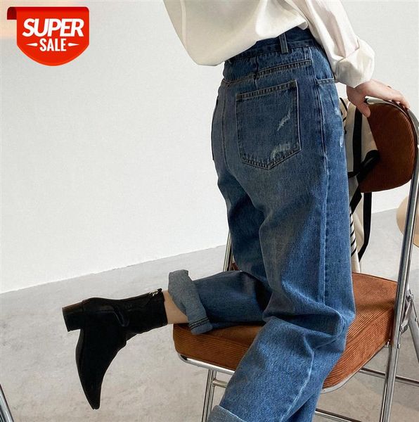 

zhi chenxi washed high-waist jeans women's loose wide-leg trousers cropped [private service] 1923 #5m2p, Black;gray