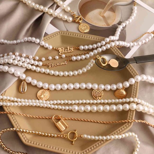 ZOVOLI Vintage Choker Halskette Für Frauen Mode Sommer Weiß Imitation Perle Halsketten 2021 Trend Elegante Hochzeit Schmuck
