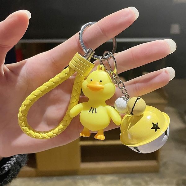 

cartoon cute silicone doll creative car key chain ring schoolbag pendant small commodity gifta1, Silver