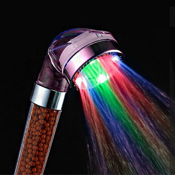 

bathroom shower heads led head spa: anion water saving pressure temperature control hand big rain pvivlis