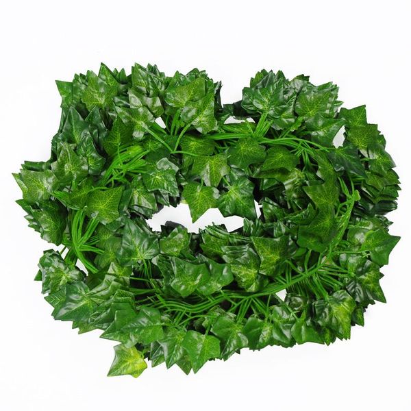 

12pcs/lot artificial fake plants green ivy leaves grape vine greenery garland wedding flower home decoration decorative flowers & wreaths