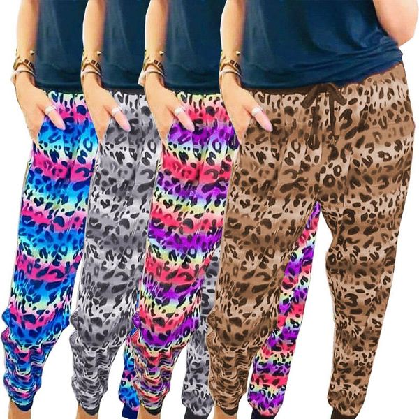 

women's leggings legging elastic high waist women dye tie leopard print fitness push up pants wdc5960, Black