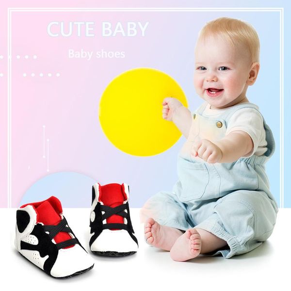 

baby sports shoes fashion elastic band contrast stitching born first walker casual toddler 0-18 months walkers