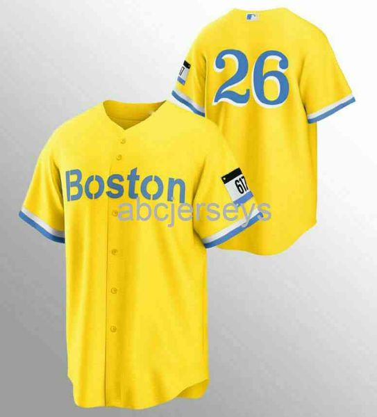 

wade boggs #26 gold baseball jersey xs-6xl, Black