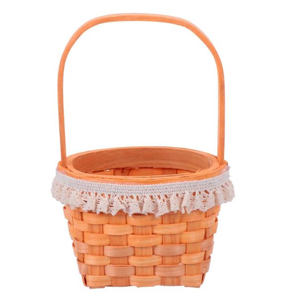 

pc multipurpose mini basket wood woven portable po prop storage baskets