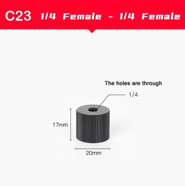 

1/4" female to 1/4,3/8,m4,m5,m6,m8,m10 metal adapter screws for tripod magic arm camera dslr pography studio accessory lighting & acces
