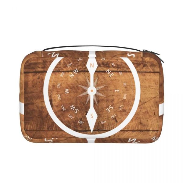 

cosmetic bags & cases hanging toiletry bag wooden with compass travel wash organizer kit cosmetics make up sturdy