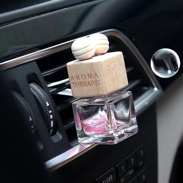 

mini emty bottle wood cover daisy balls car air outlet freshener decoration pendant interior decorations