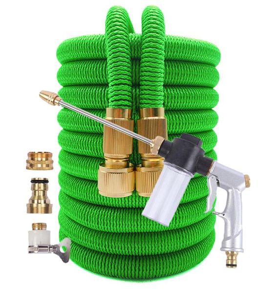 

water gun garden hose nozzle high pressure power washer foam pot spray washing household hoses pistola de limpieza super potente watering eq