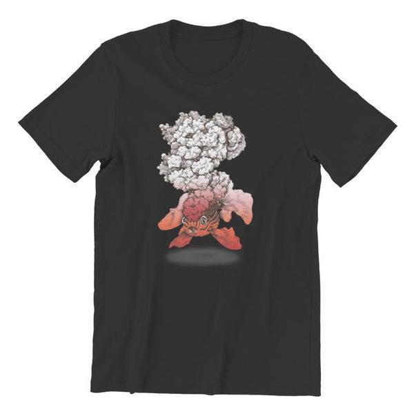 

men's t-shirts t-shirt volcano fish vintage couples matching tees 115755, White;black