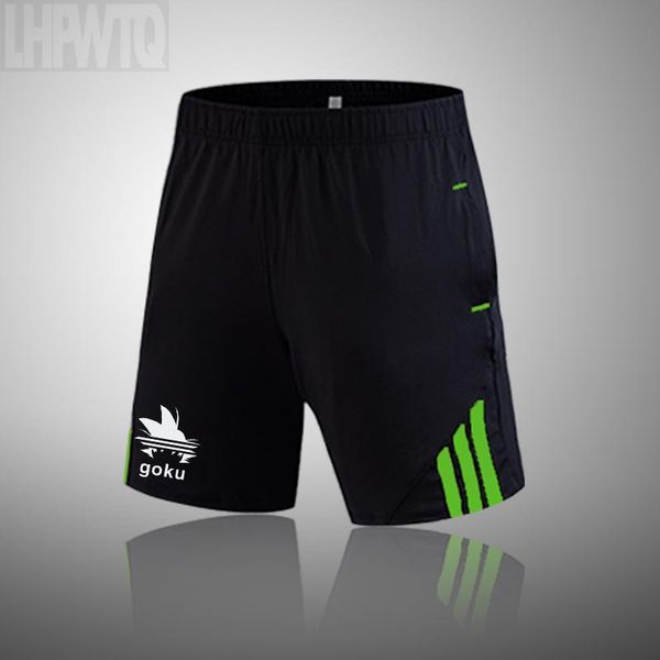 

summer anime men's shorts printing waterproof quick-drying beach pants jogging vacation leisure sports running, Black;blue