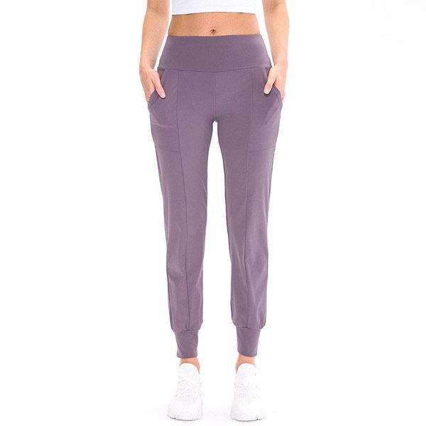 

running pants women sports loose breathable leisure sweatpants fitness outdoor tracksuit gym elastic high waist pocket trousers, Black;blue