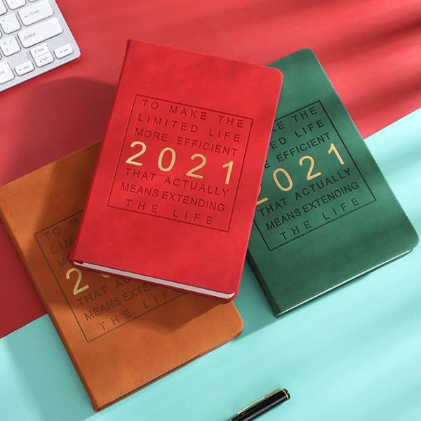 

fashion efficiency leaders notebook 2021 jan-dec english language planning schedule time yearly calendar notepads, Purple;pink