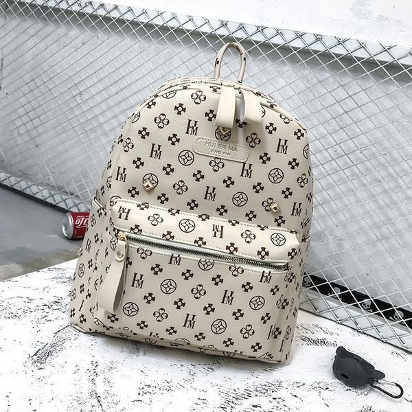 

schoolbag womens korean-style harajuku ulzzang college student all-match soft leather backpack large-capacity backpack mens fashion